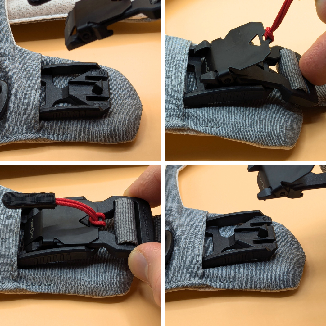 How the magnetic buckles work on the UP DOG dog harness