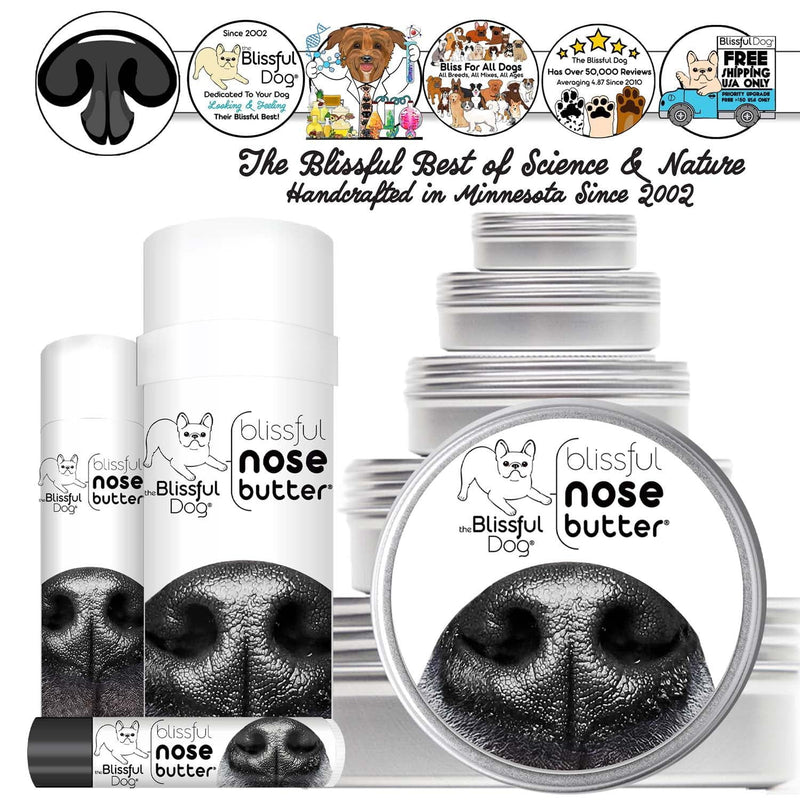 The Blissful Dog Nose Butter for dry cracked dog noses